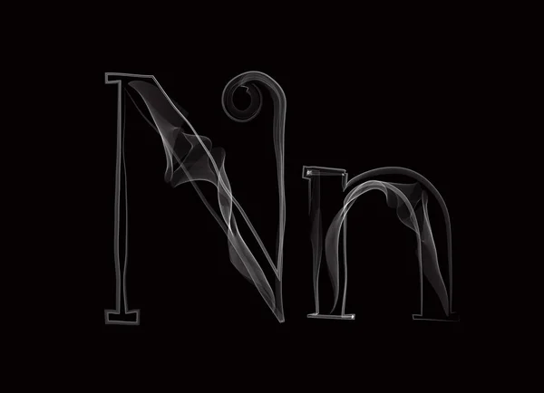 Haze font type letters NN — Stock Vector