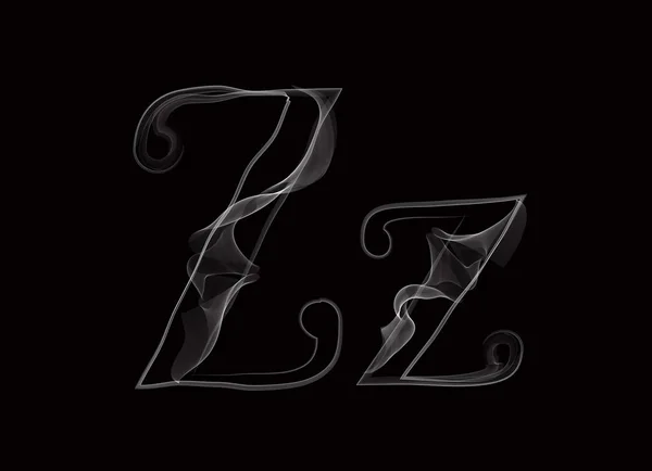 Huruf huruf Haze tipe huruf ZZ - Stok Vektor