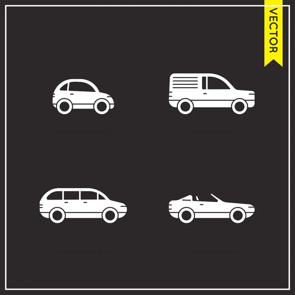 Set of  car icons — Stock Vector