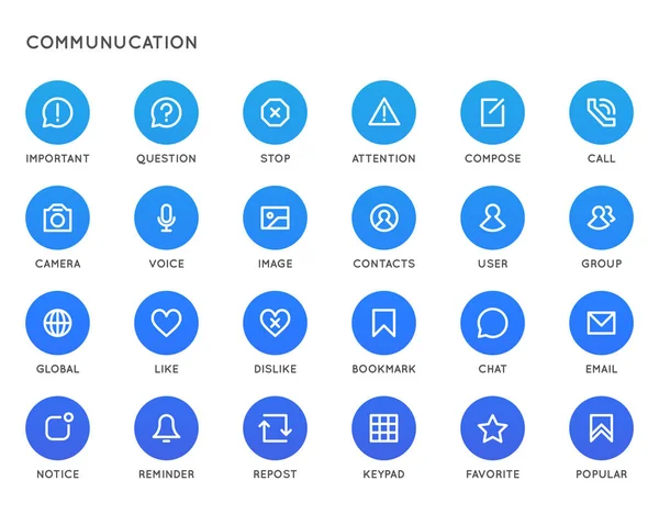 System User Interface Icon Set — Stock Vector