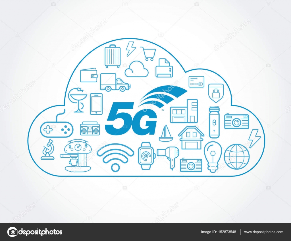 5G IOT Internet of Things Smart Home — Stock Vector ...