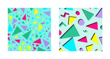 Retro soyut desen seti