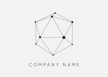 Poligonal renkli Logo