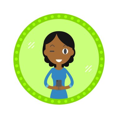 Woman takes a selfie in the mirror