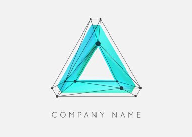 Poligonal renkli Logo