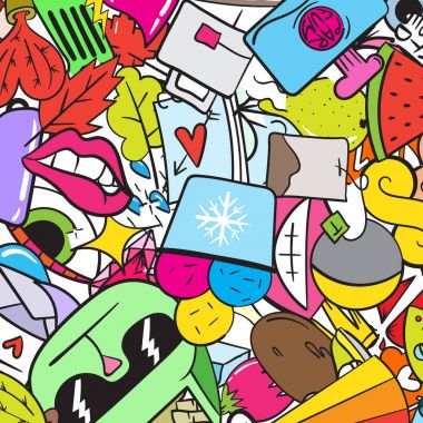 Grafiti desen doodle simgeler ile