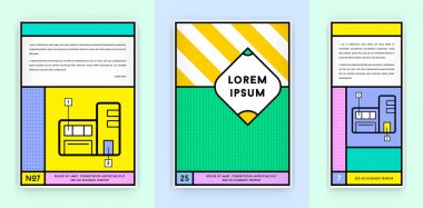 Görsel kimlik düz Stil kümesi