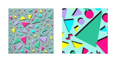 Retro soyut desen seti