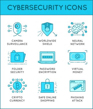 Siber Güvenlik Icons Set