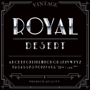 Gümüş ya da krom metal yazı seti