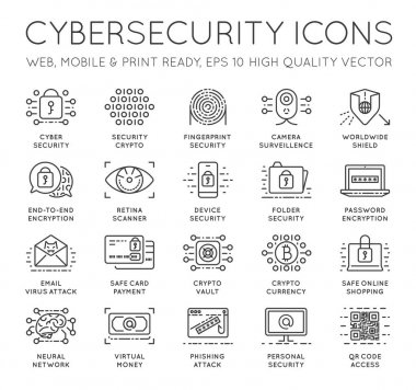 Siber Güvenlik Icons Set