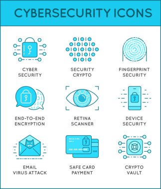 Siber Güvenlik Icons Set