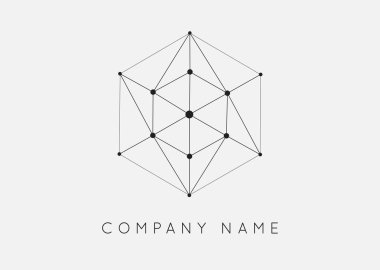 Poligonal renkli Logo