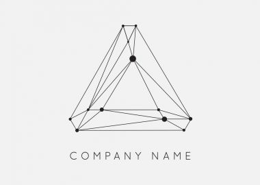 Poligonal renkli Logo