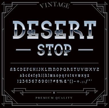 Gümüş ya da krom metal yazı seti