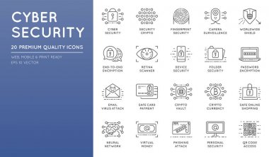 Siber Güvenlik Icons Set