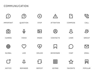 kullanıcı arabirimi Icon set