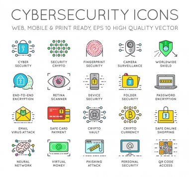 Siber Güvenlik Icons Set
