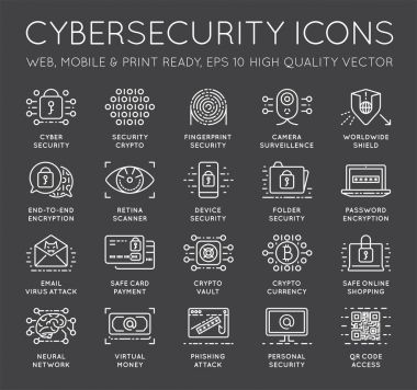 Siber Güvenlik Icons Set