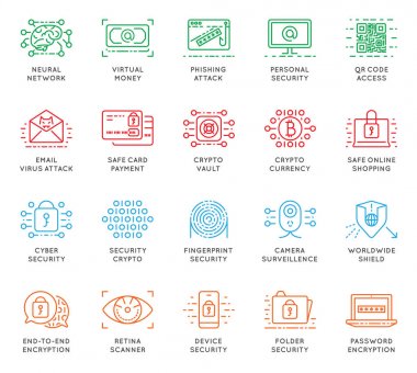 Siber Güvenlik Icons Set