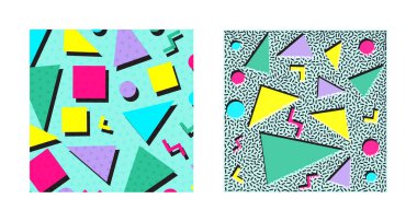 Retro soyut desen seti