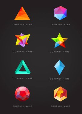 Trendy Crystal Gem logolar kümesi 