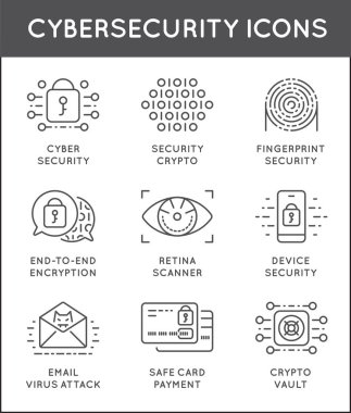 Siber Güvenlik Icons Set