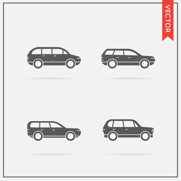 Set of  car icons — Stock Vector
