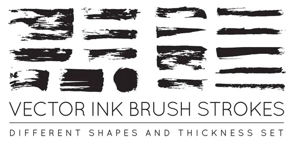 Pen Ink Brush Strokes — Stock Vector