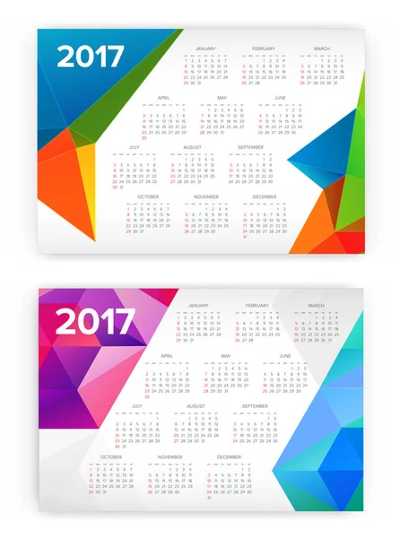 Календарь 2017 . — стоковый вектор