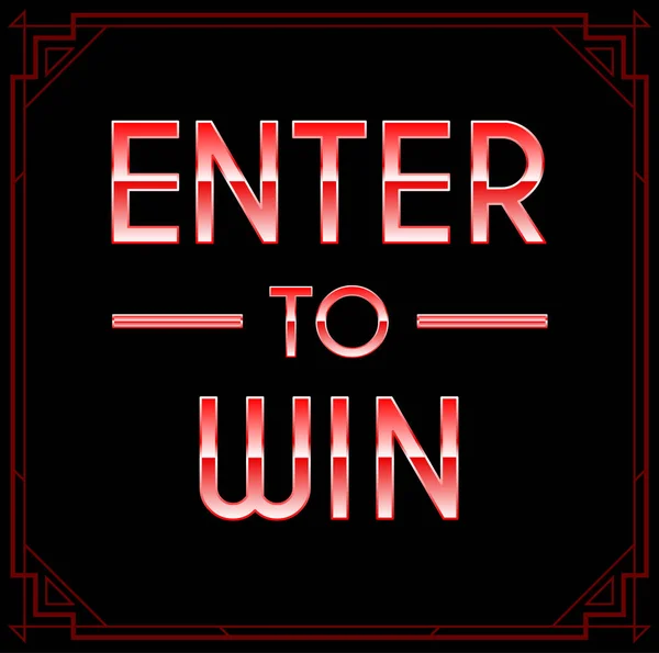 Enter ke poster Win Sign - Stok Vektor