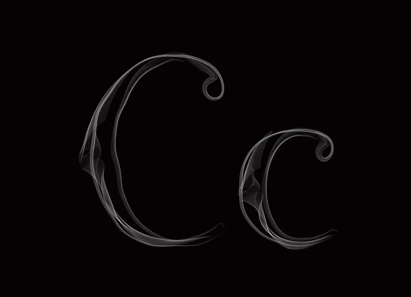 Dunst Schriftart Buchstaben cc — Stockvektor