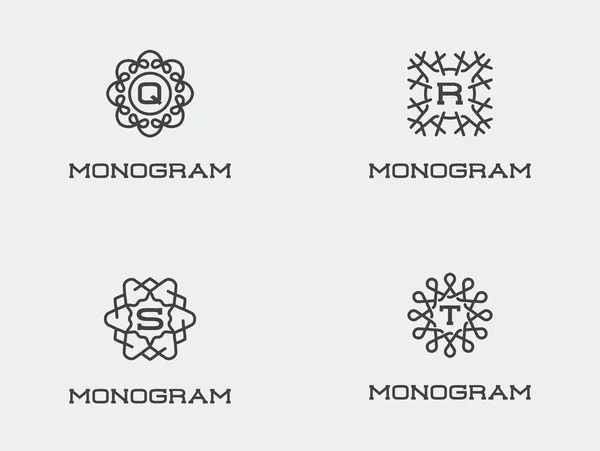 Set di Monogram Design Template — Vettoriale Stock