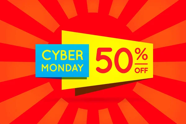 Cyber Monday Sale Sign Banner — Stock Vector