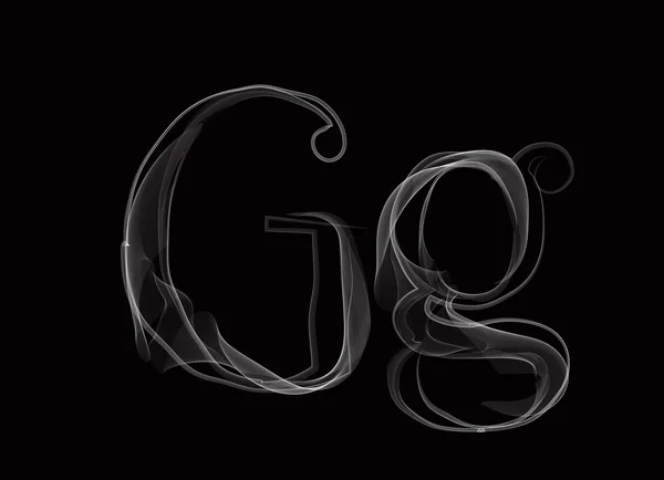 Haze font type letters GG — Stock Vector