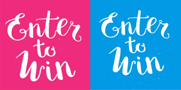 Enter ke Win Sign Set - Stok Vektor