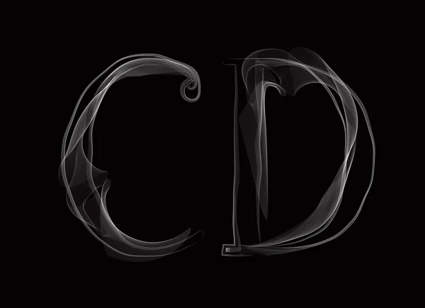 Καταχνιά τα γράμματα της γραμματοσειράς τύπου Cd — Διανυσματικό Αρχείο