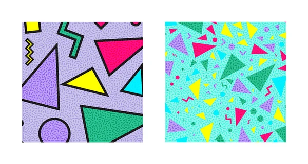 Ensemble de motifs abstraits rétro — Image vectorielle