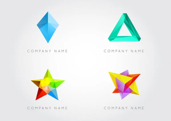 流行の三角ロゴの要素 — ストックベクタ