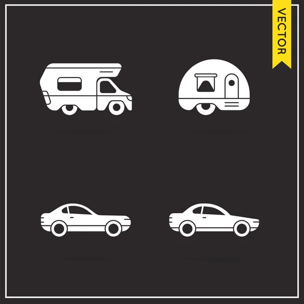 Set of  car icons — Stock Vector