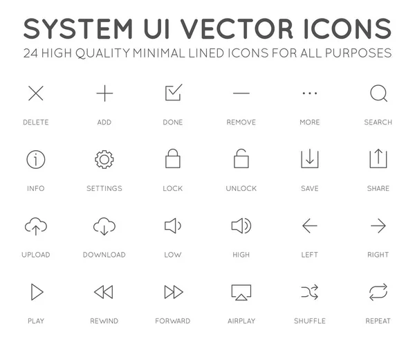 Kullanıcı arabirimi Icon set — Stok Vektör