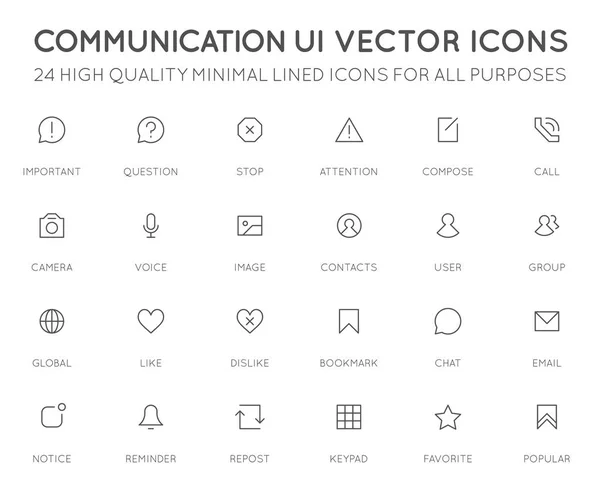 Set di icone di interfaccia utente — Vettoriale Stock