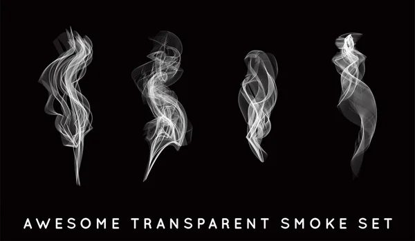 Set of digital realistic smoke — Stock Vector