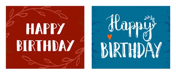 Zestaw Happy Birthday kart — Wektor stockowy
