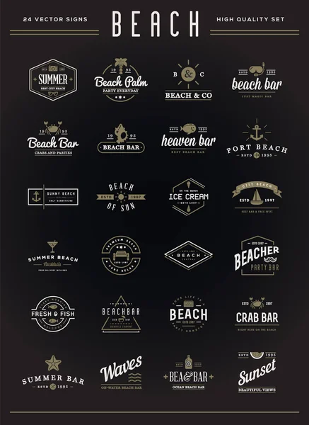 Éléments de bar de plage — Image vectorielle