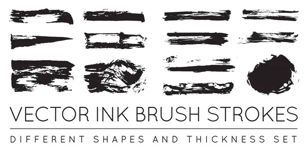 Pen Ink Brush Strokes — Stock Vector