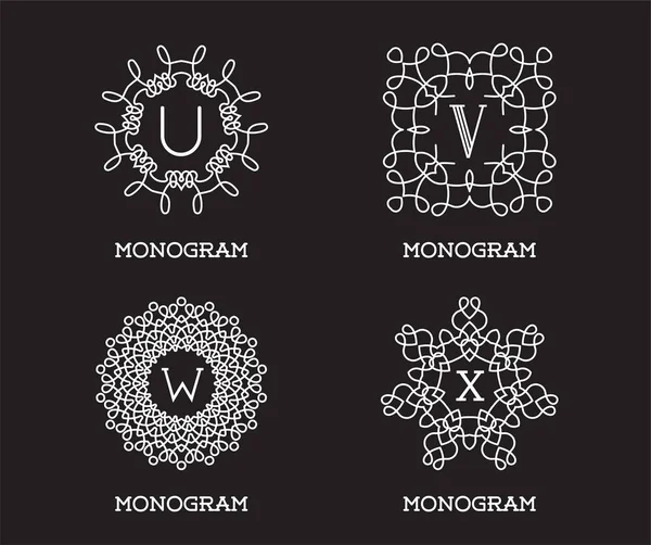 Набір шаблонів дизайну монограми . — стоковий вектор