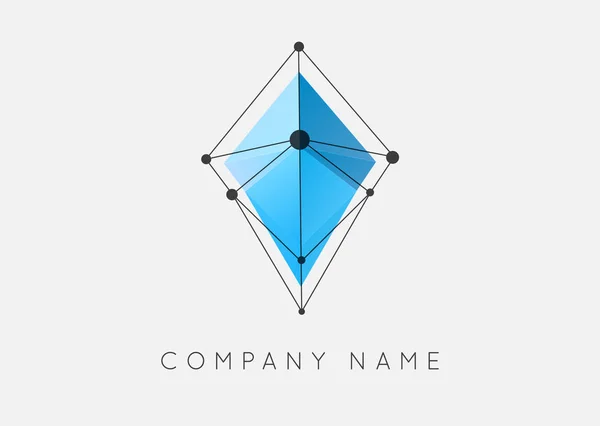 Logotype coloré polygonal — Image vectorielle