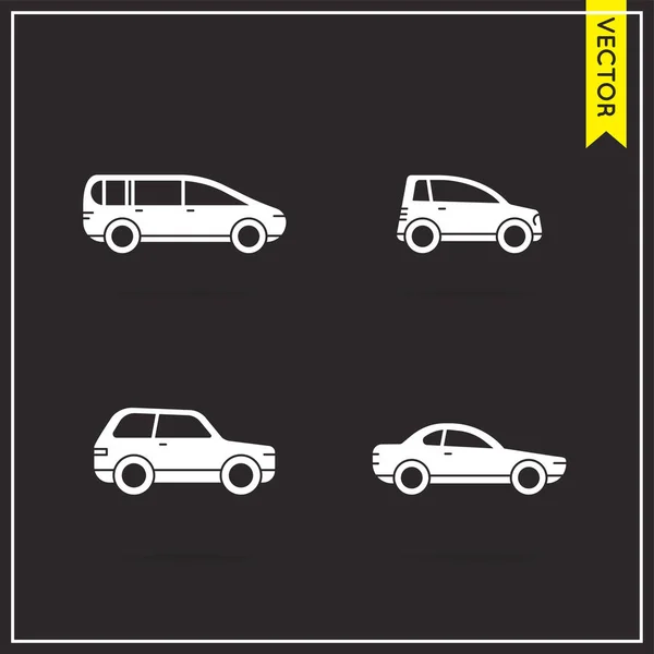 Set of  car icons — Stock Vector