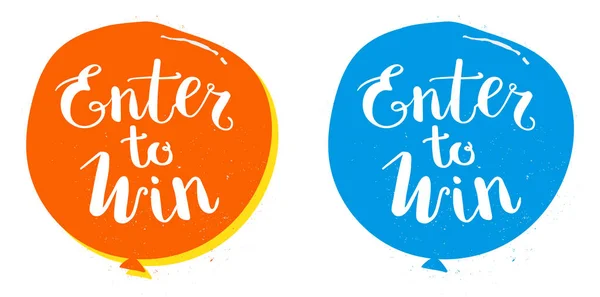 Enter ke Win Sign Set - Stok Vektor